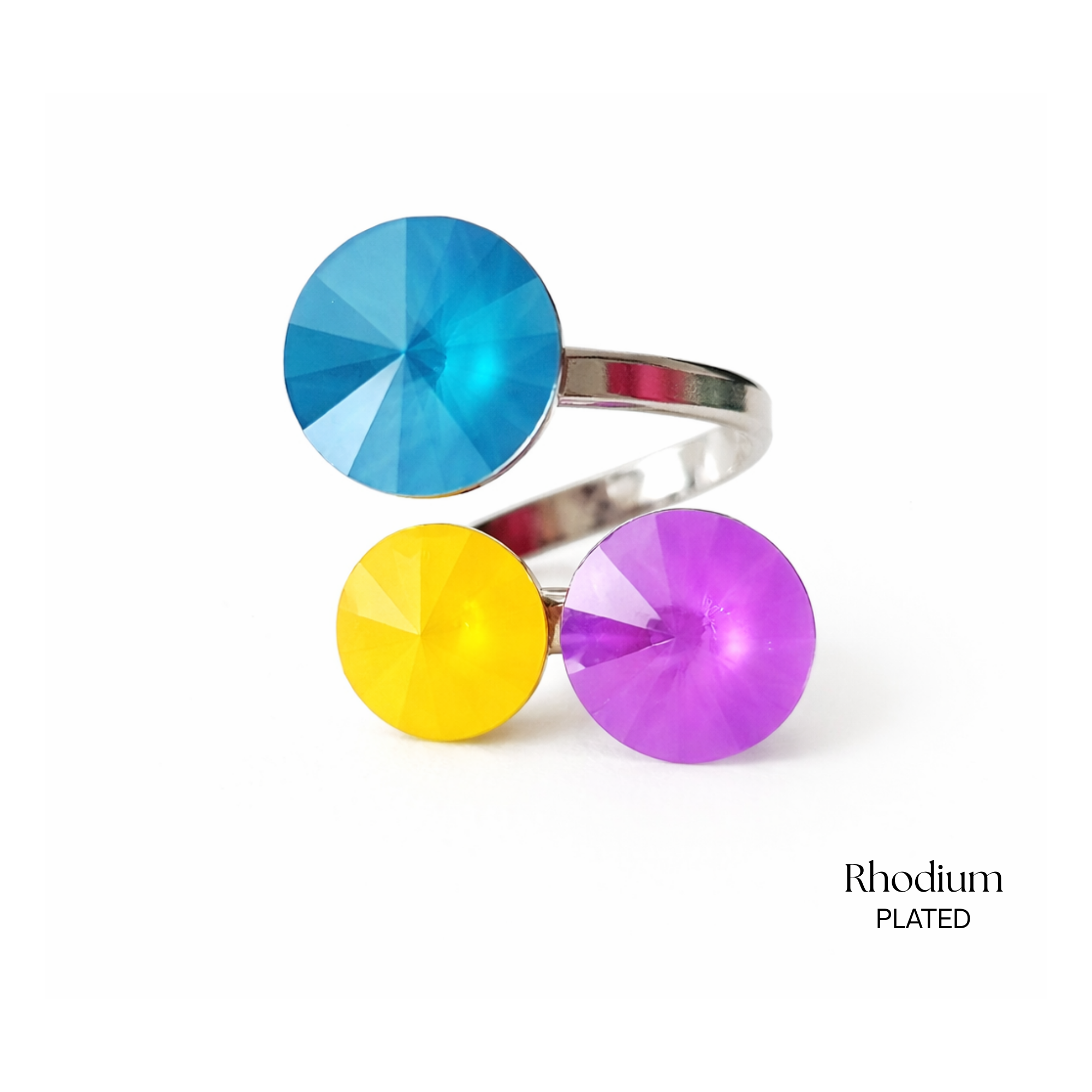 Bubble Crystal Ring (Rhodium)