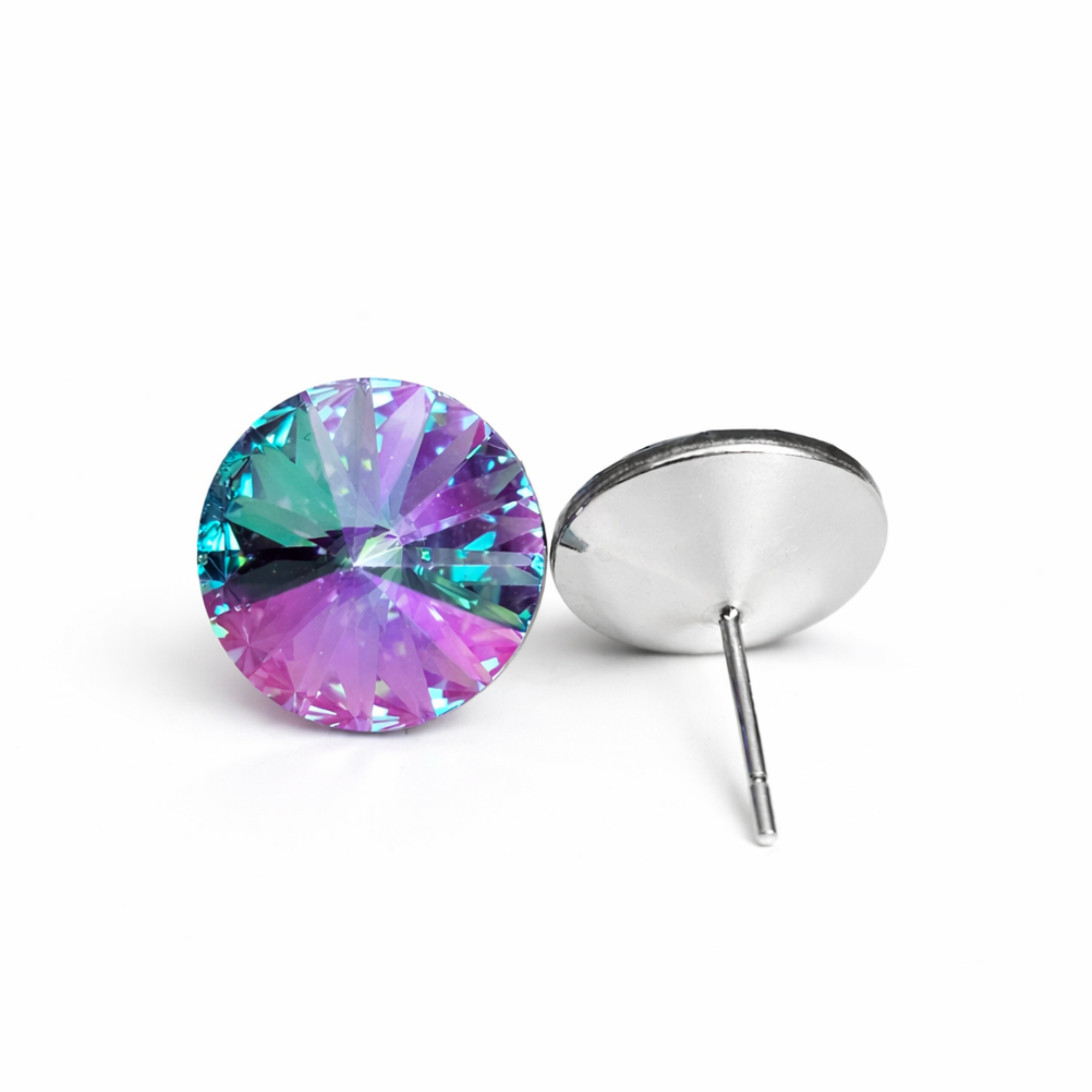 Silver Stud Earrings 12 mm