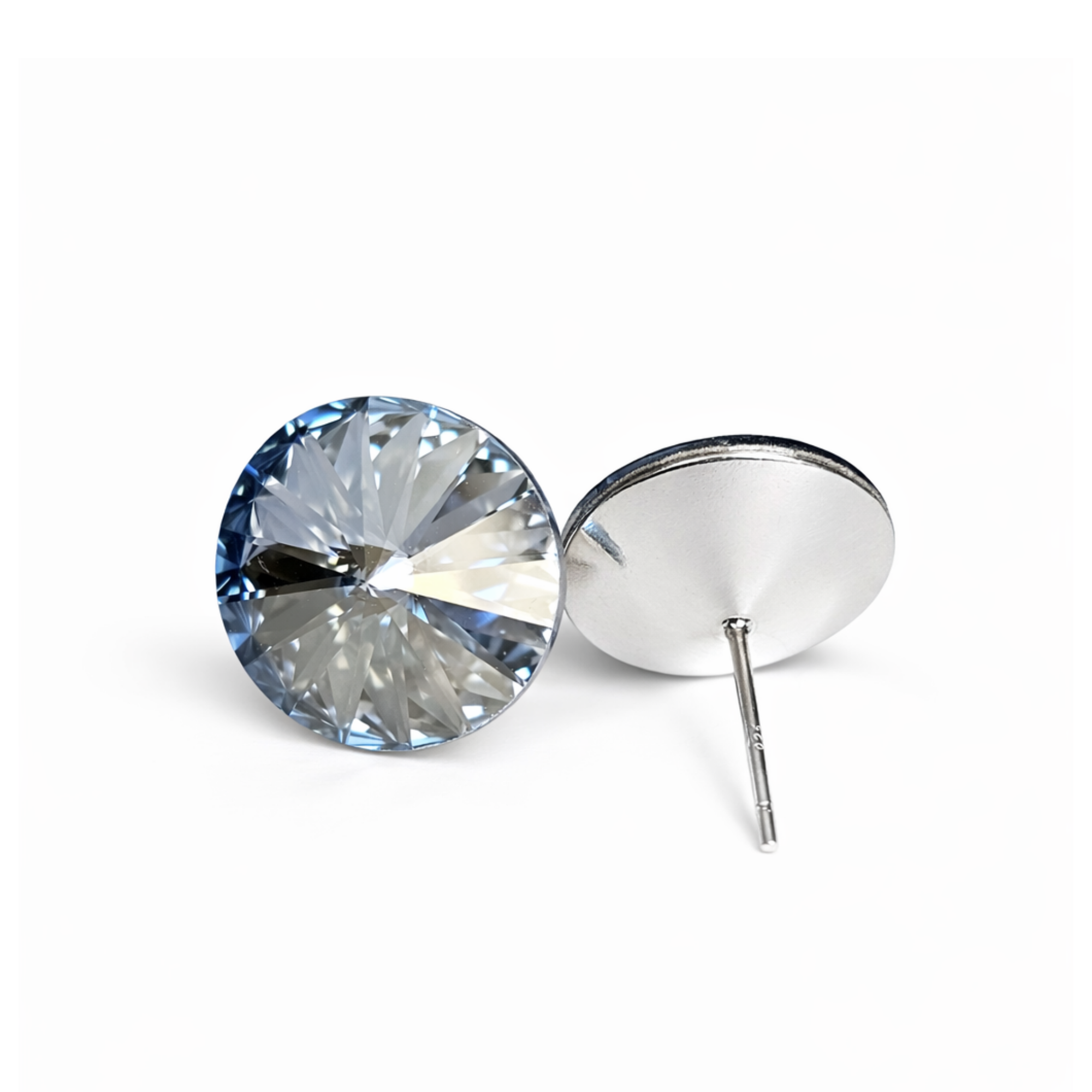 Silver Stud Earrings 12 mm