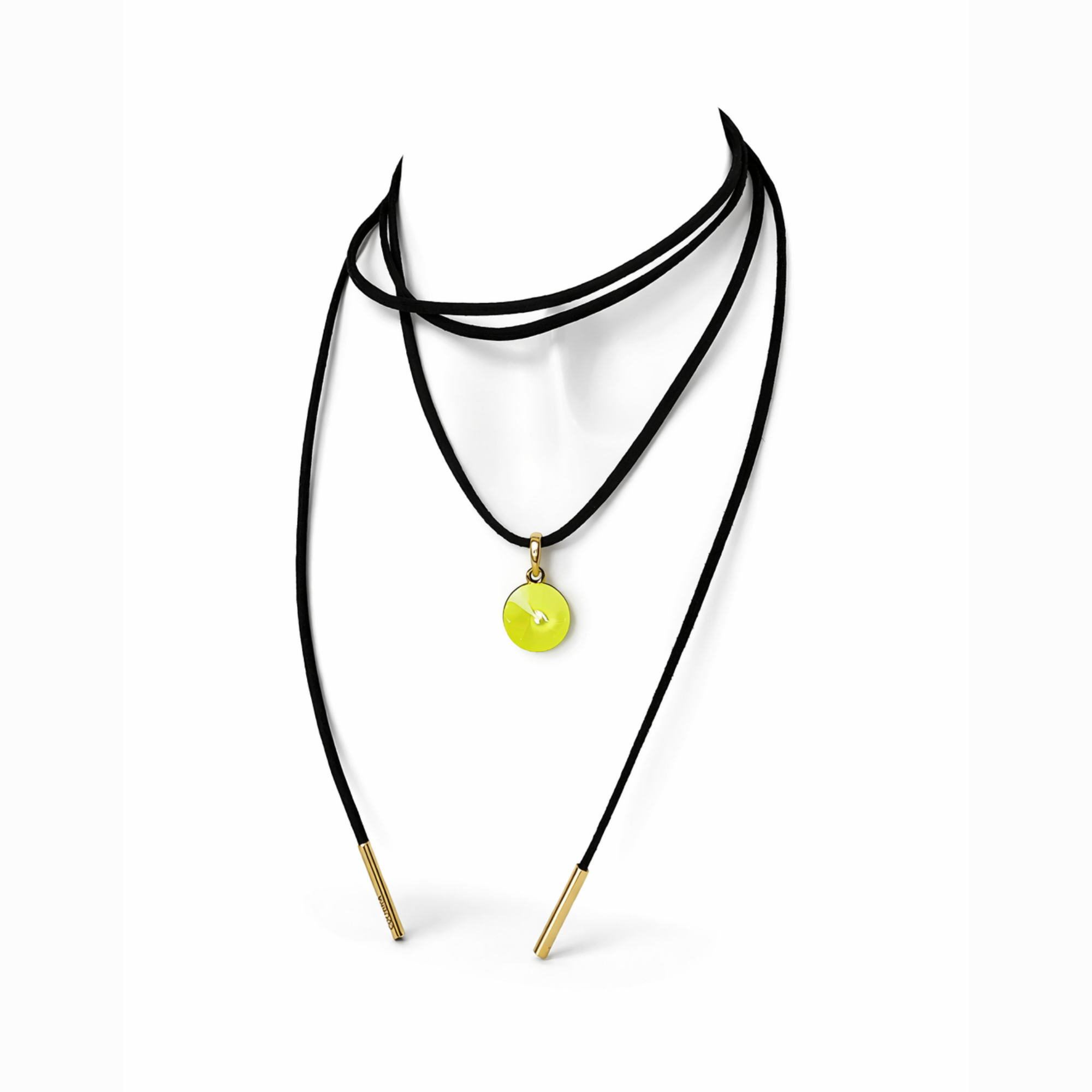 Black Suede Electric Necklace