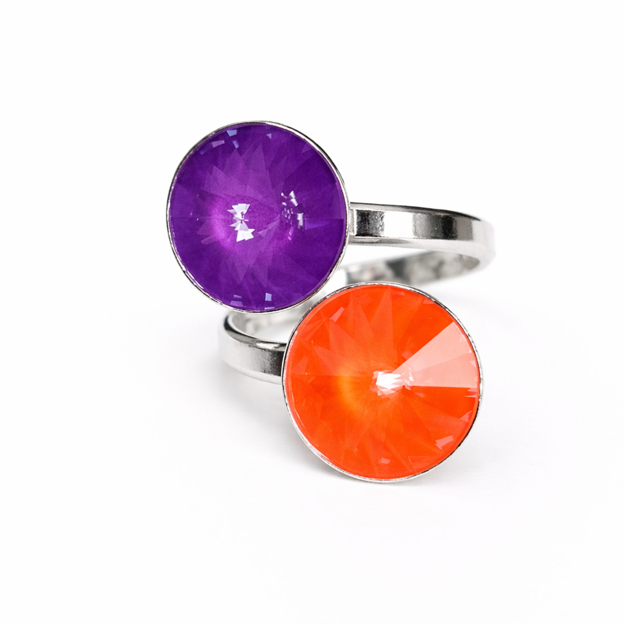 Pop Crystal Ring – Sterling Silver