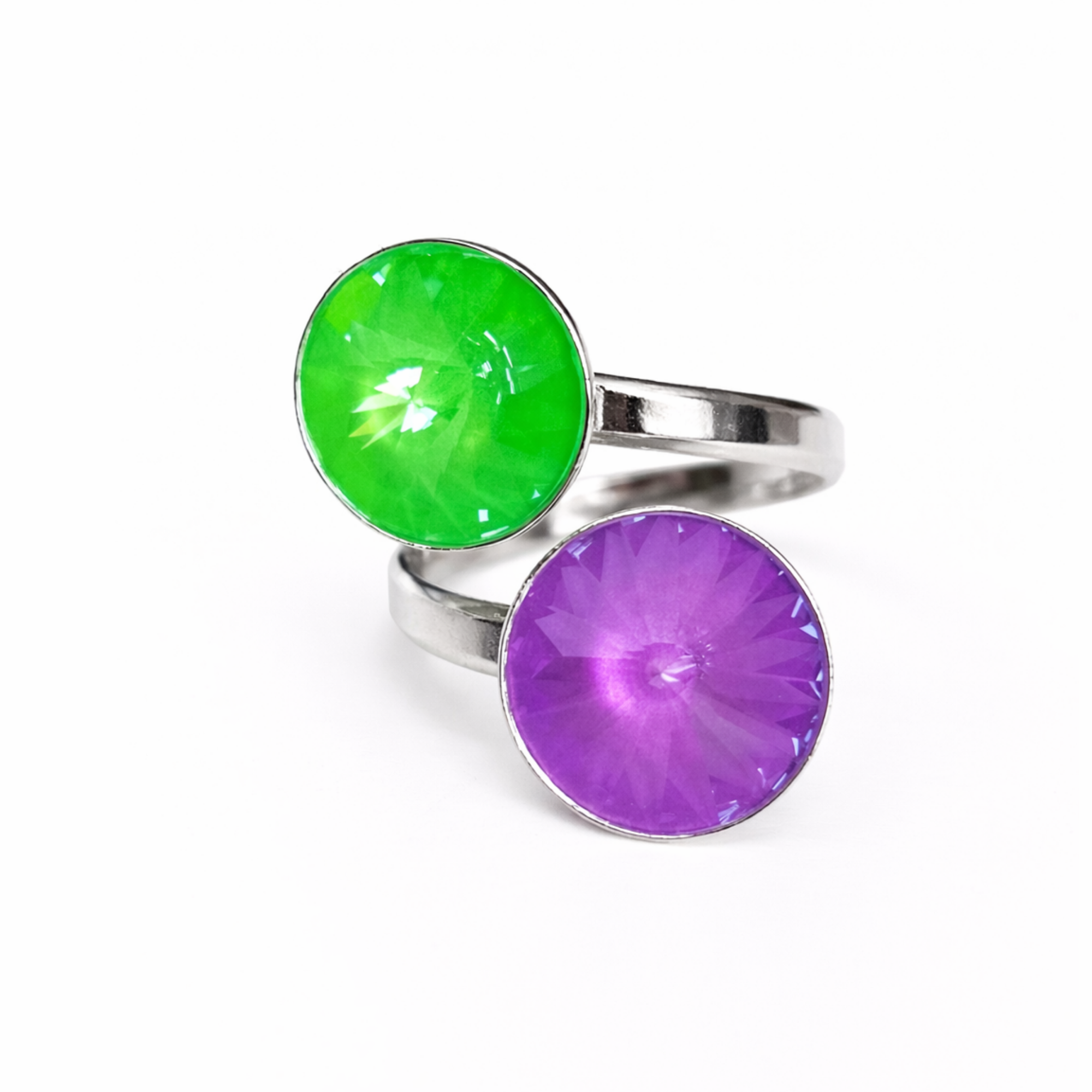 Pop Crystal Ring – Sterling Silver