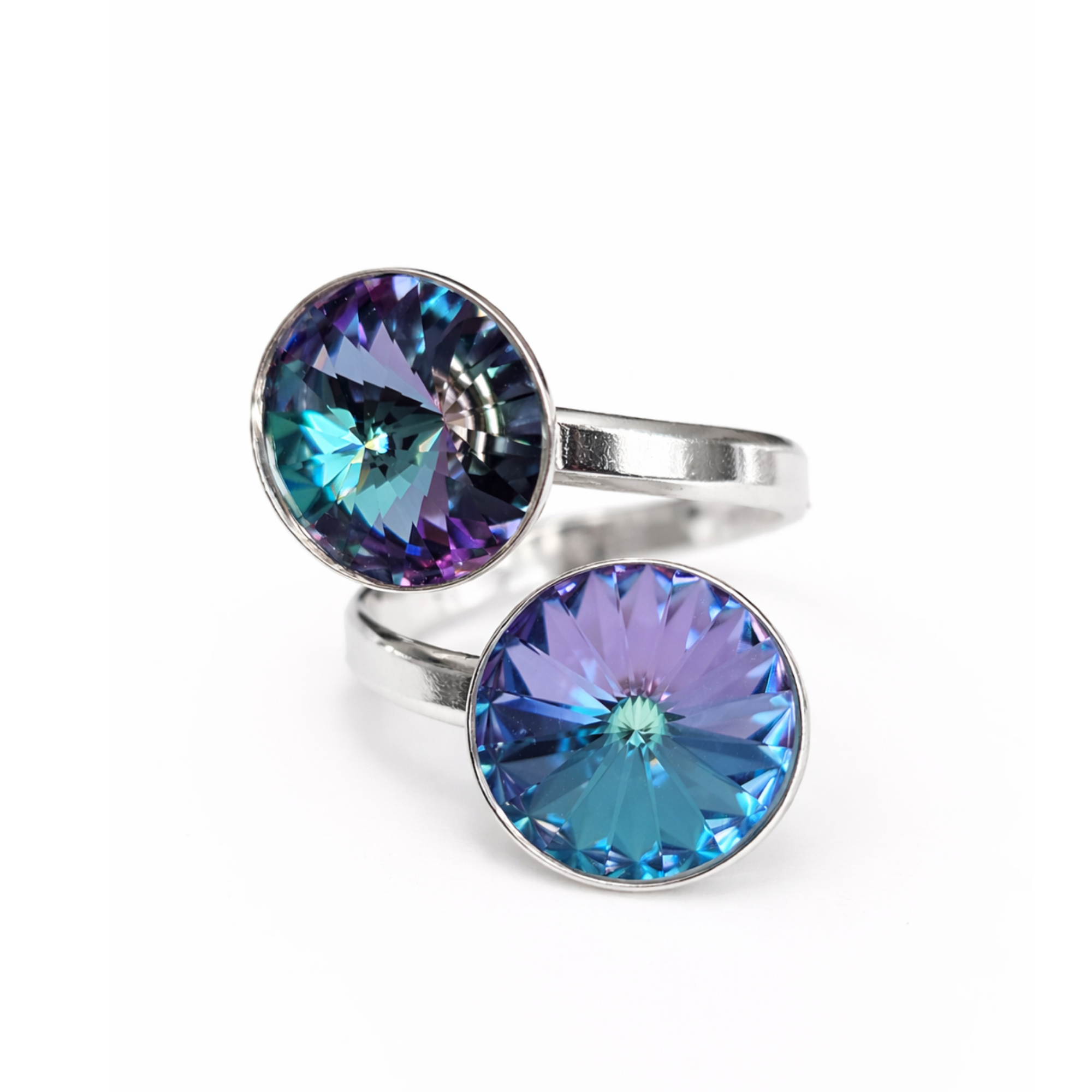 Pop Crystal Ring – Sterling Silver