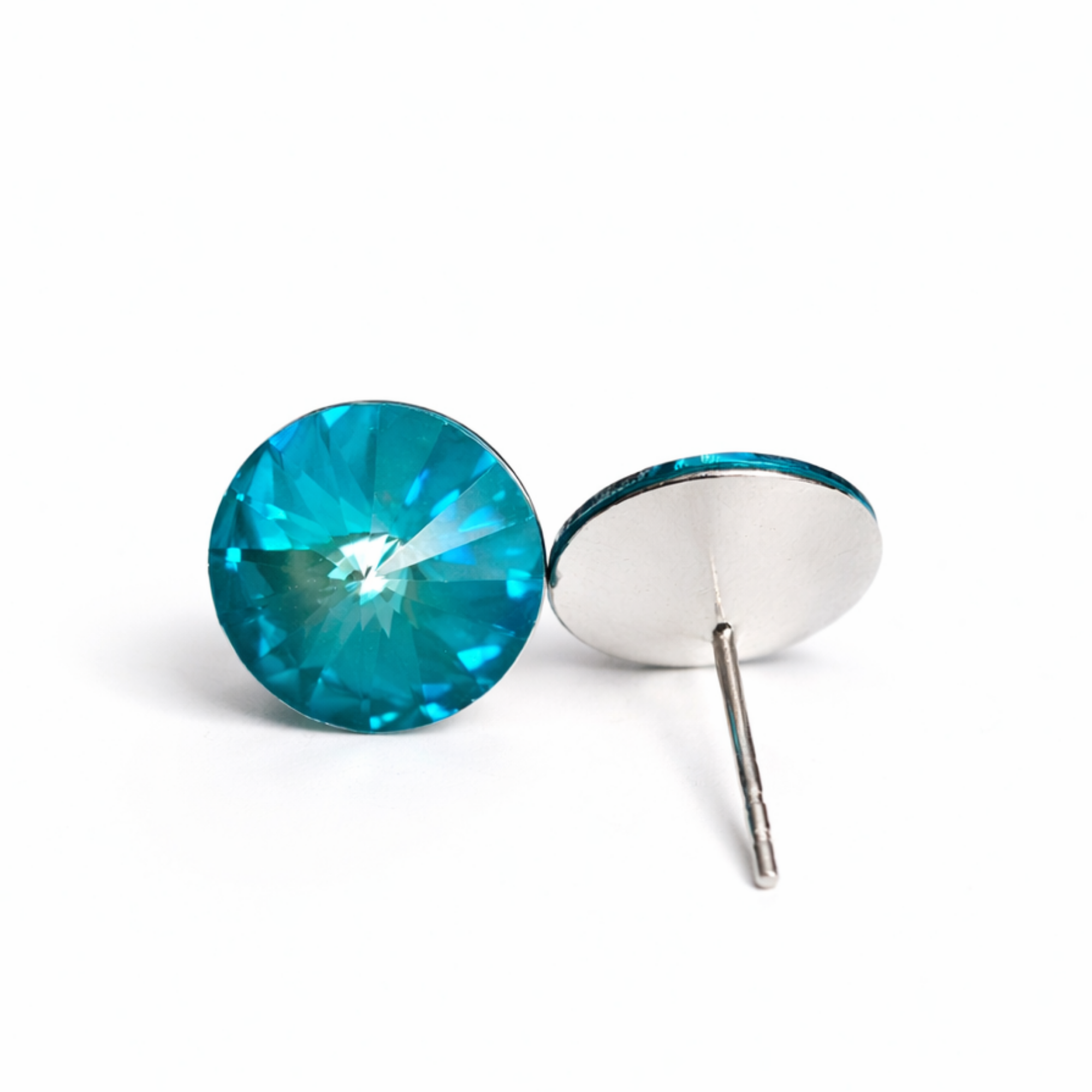 Silver Stud Earrings 12 mm