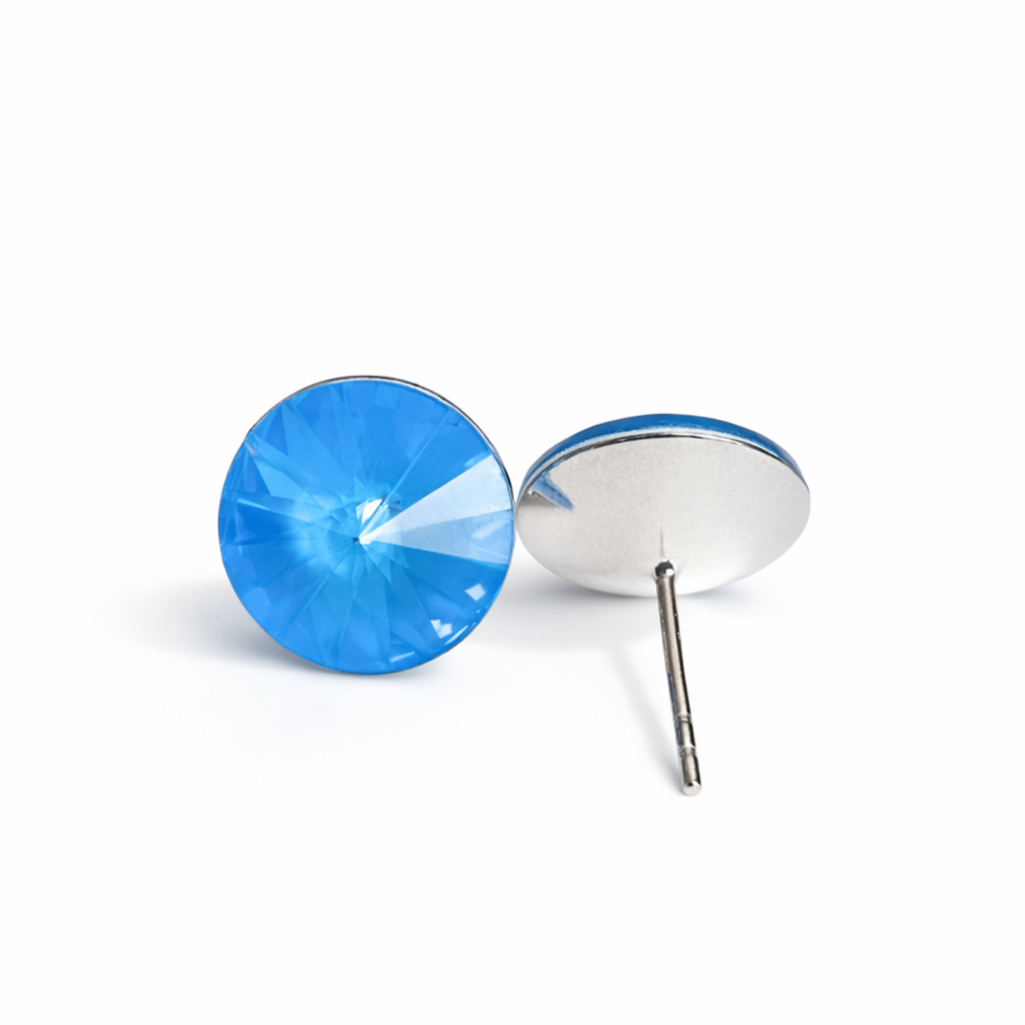 Silver Stud Earrings 12 mm