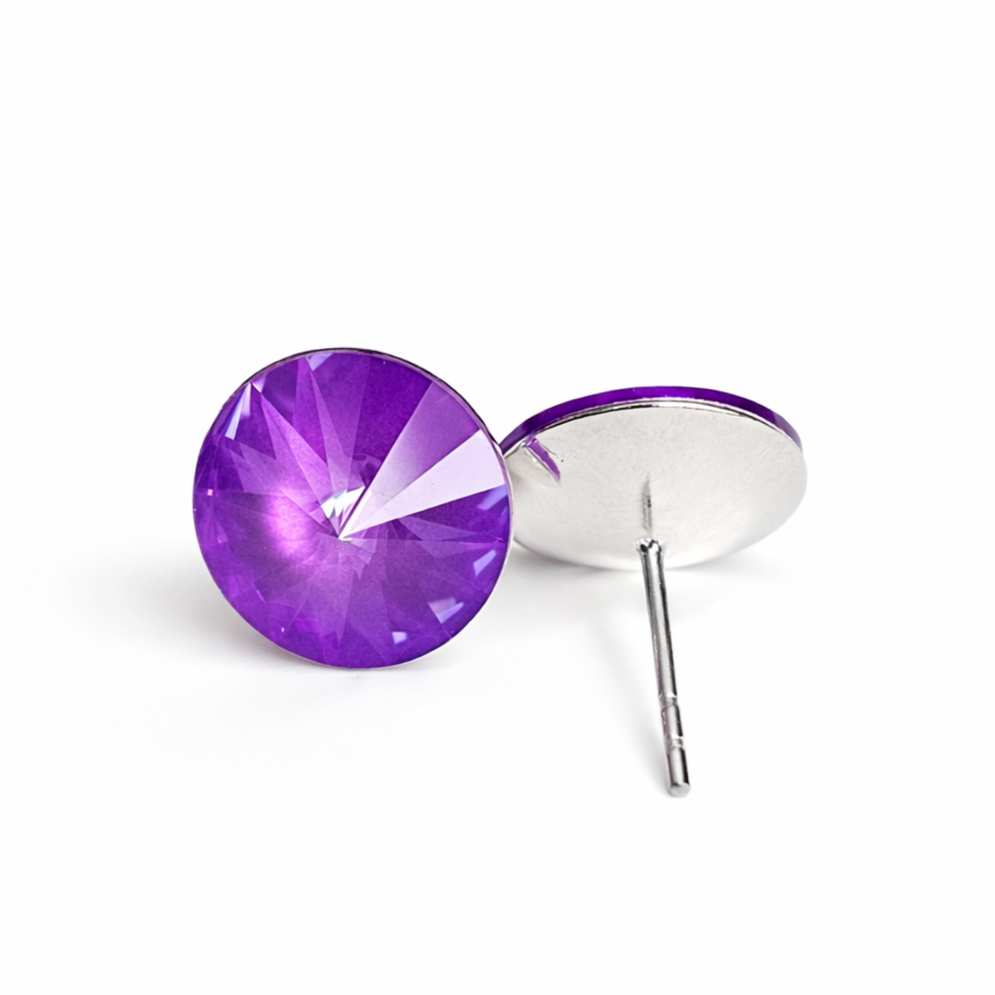 Silver Stud Earrings 12 mm