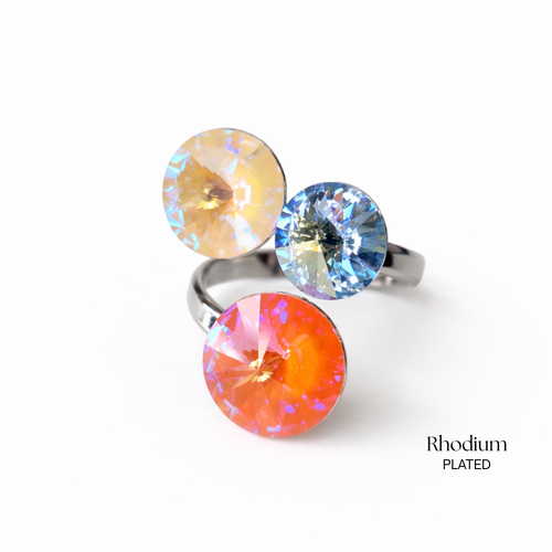 Bubble Crystal Ring (Rhodium)