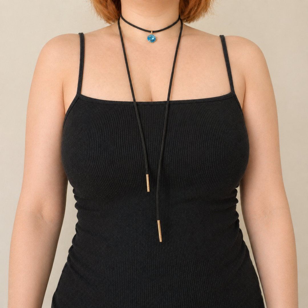 Colibra Cord Necklace – Black