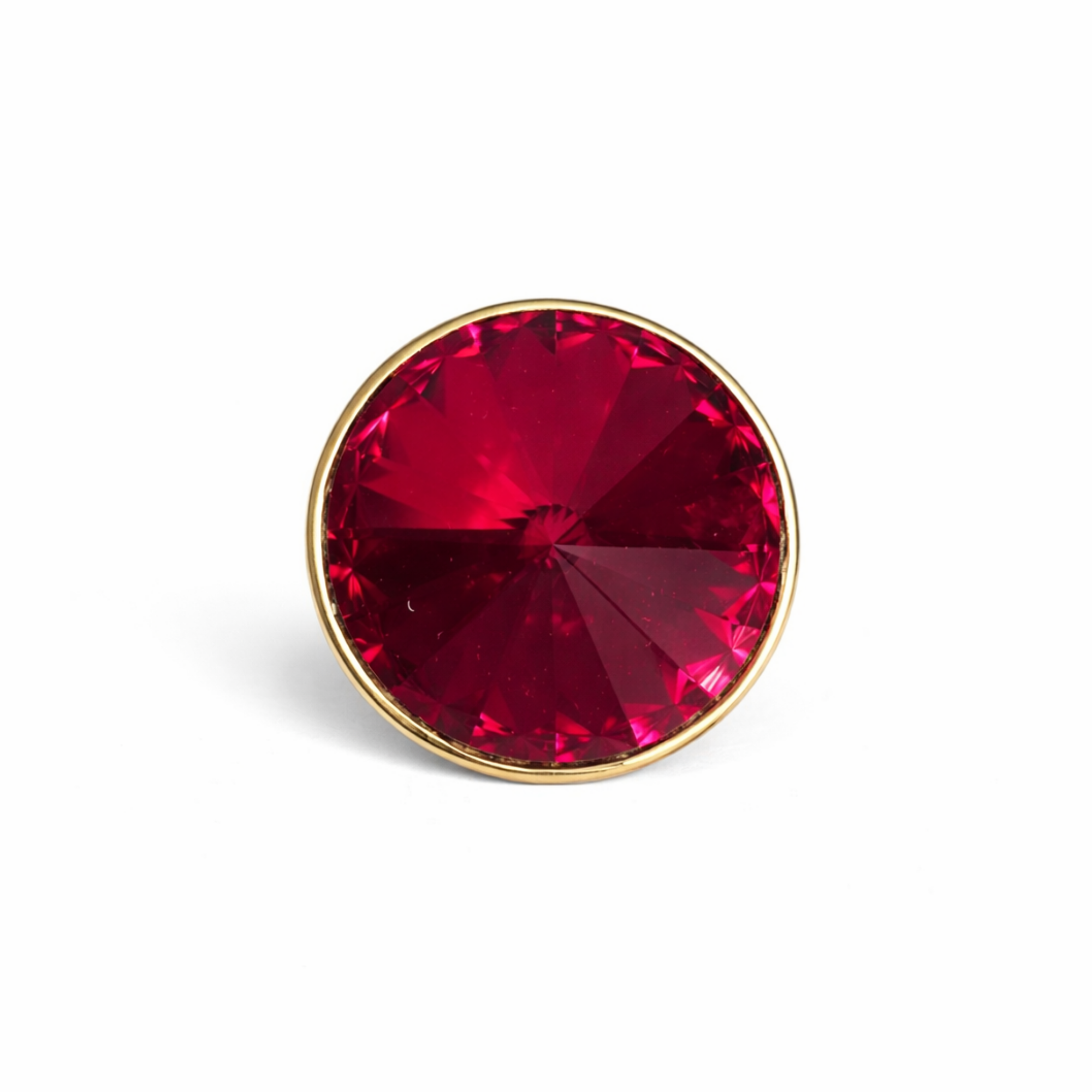 Crystal Heart Brooch