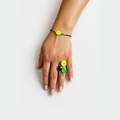 Black Cord bracelet-Rotheum Plated
