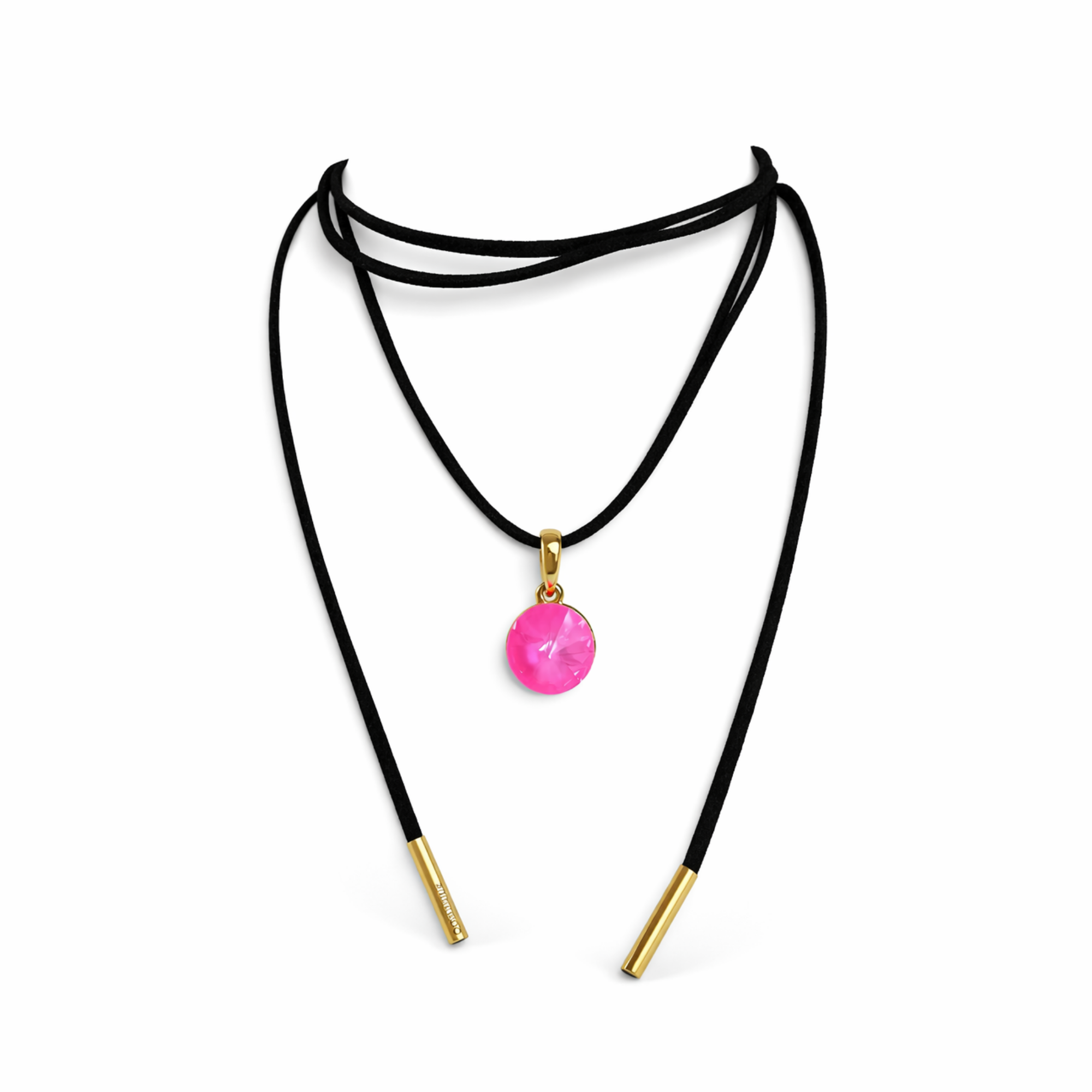 Black Suede Electric Necklace